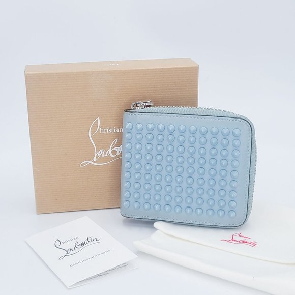 Christian Louboutin Other - CHRISTIAN LOUBOUTIN Men's PANETTONE Square Spikes Wallet Light Blue